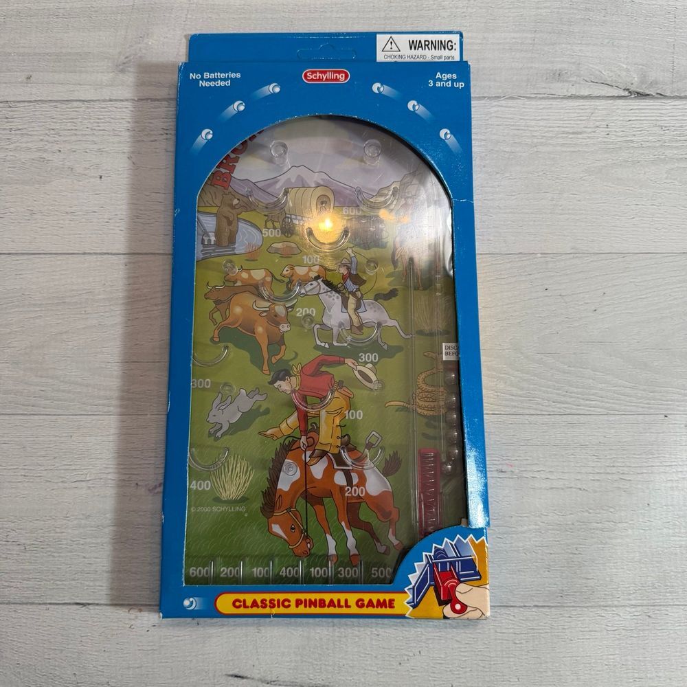 Schylling Bronco Buster Hand‎ Held Pinball Game 2000 NEW
